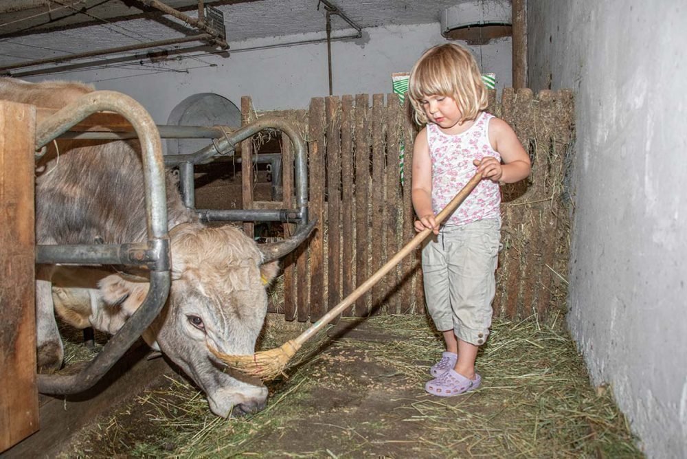 Kinderurlaub in Südtirol auf dem Bauernhof in den Dolomiten